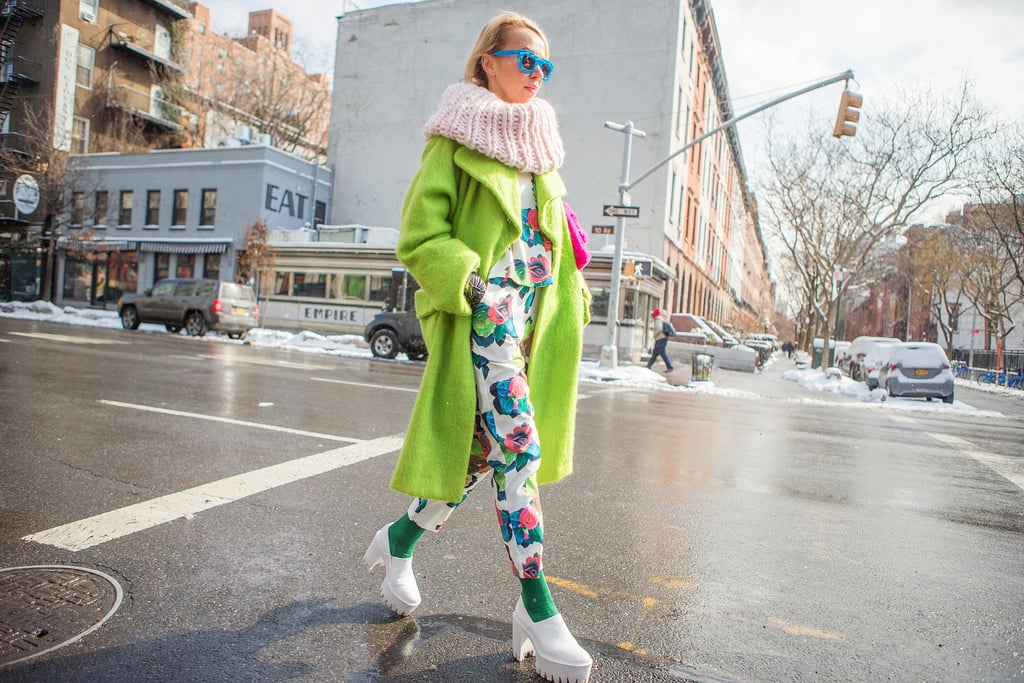 Wear a Bright Coat Over Bright Clothes