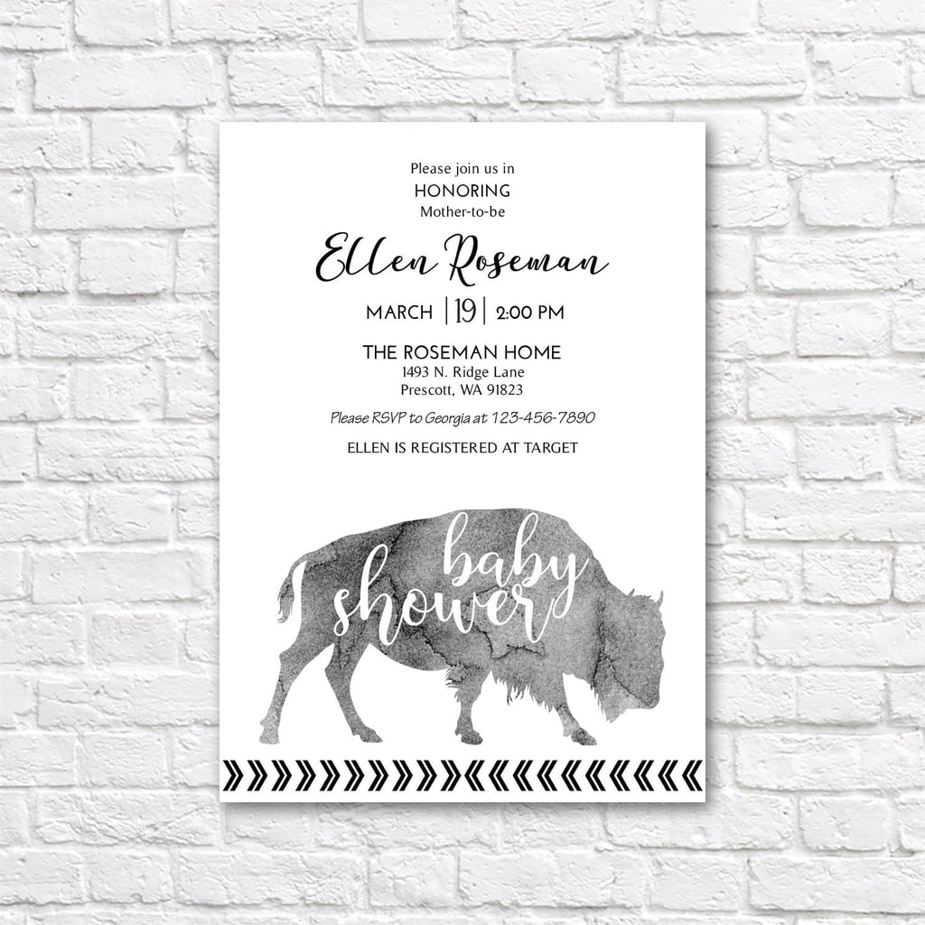 Buffalo Baby Shower Invitation