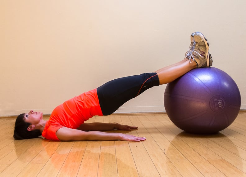 Circuit 2, Exercise 5: Straight-Leg Bridge With Stability Ball