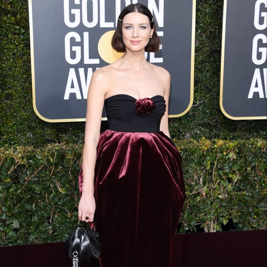 Caitriona Balfe's Moschino Dress at the Golden Globes 2019