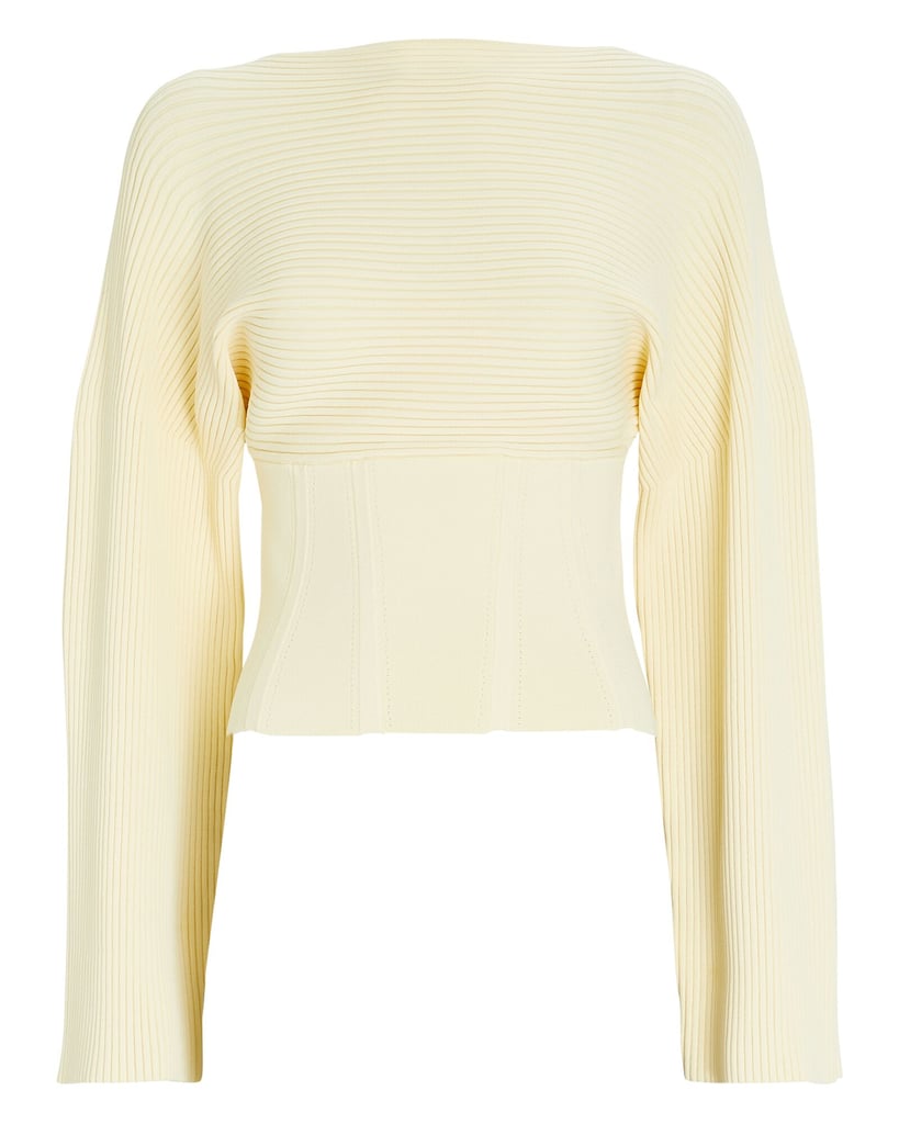 Dion Lee Ottoman Boatneck Corset Sweater