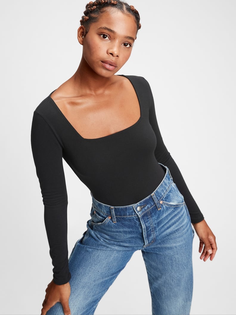 ASTR the Label Cap Sleeve Square Neck Bodysuit