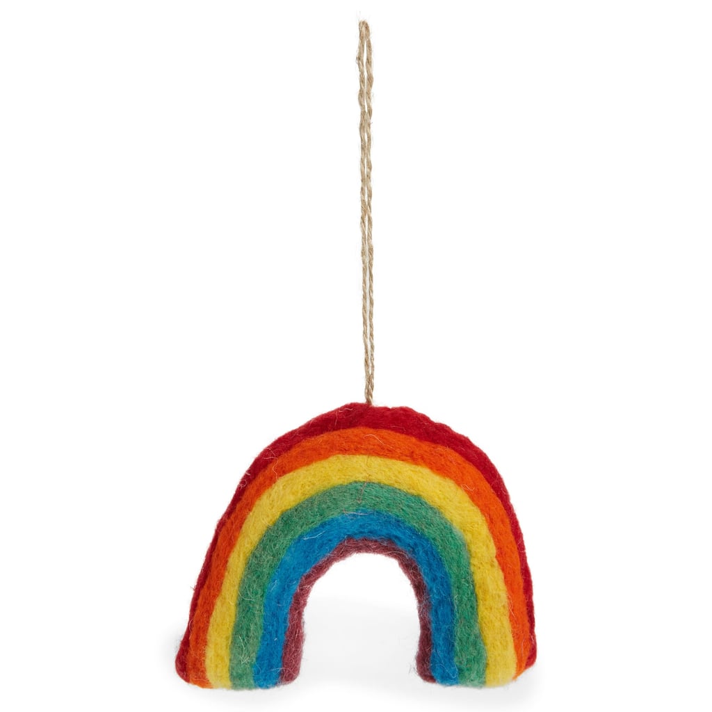 Creative Co-Op Wool Felt Rainbow Ornament