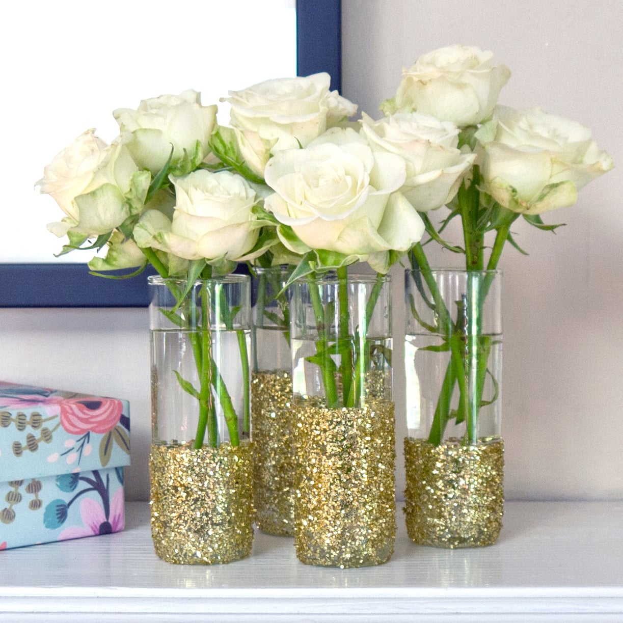 DIY Glitter ShotGlass Vases POPSUGAR Smart Living