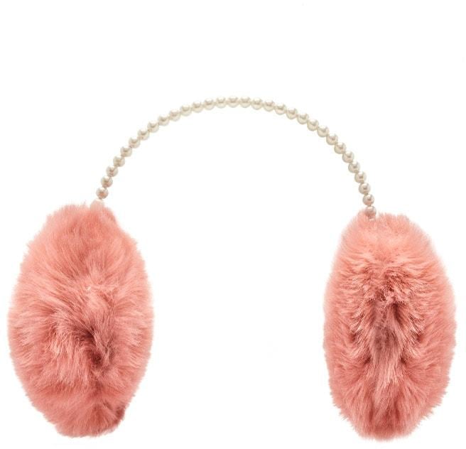 Forever 21 Faux Fur Faux Pearl Earmuffs