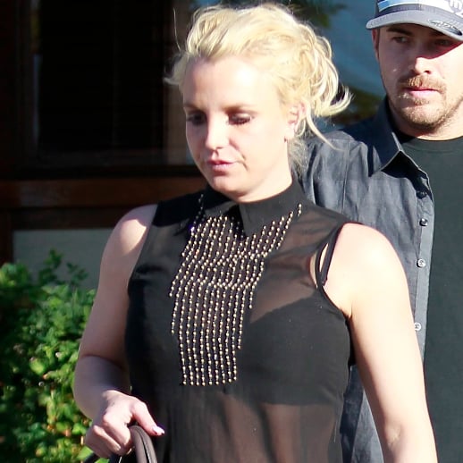 Britney Spears in See-Through Shirt Out in LA