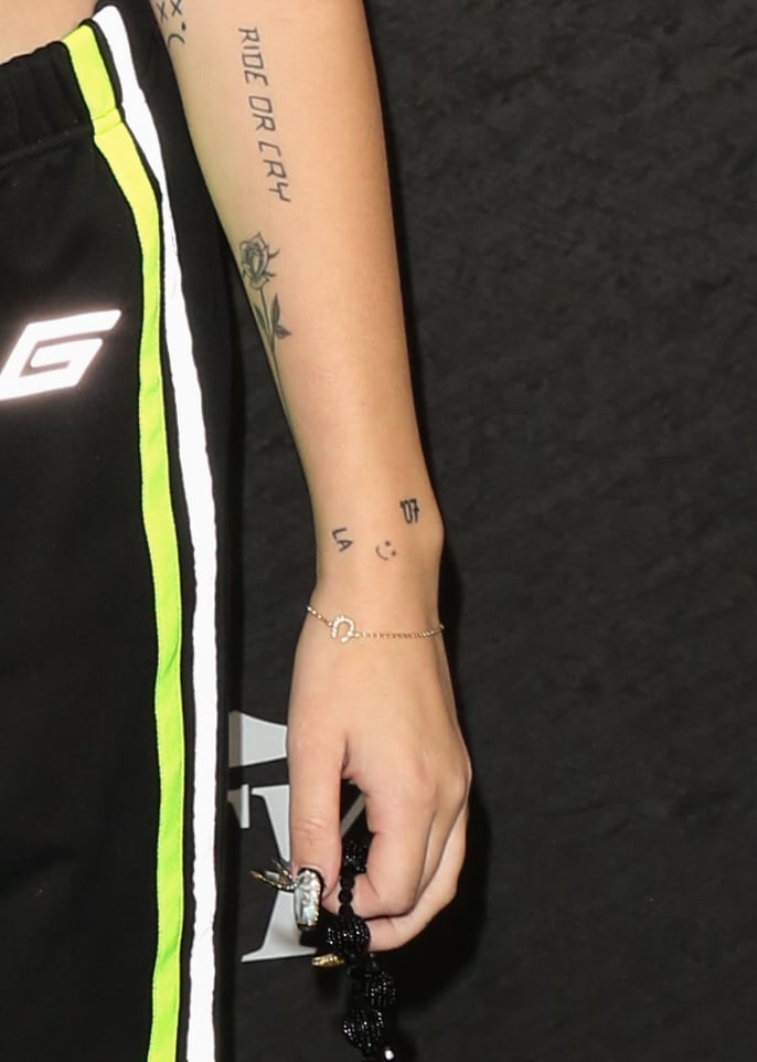 Noah Cyrus's Sad Smiley Face Tattoo