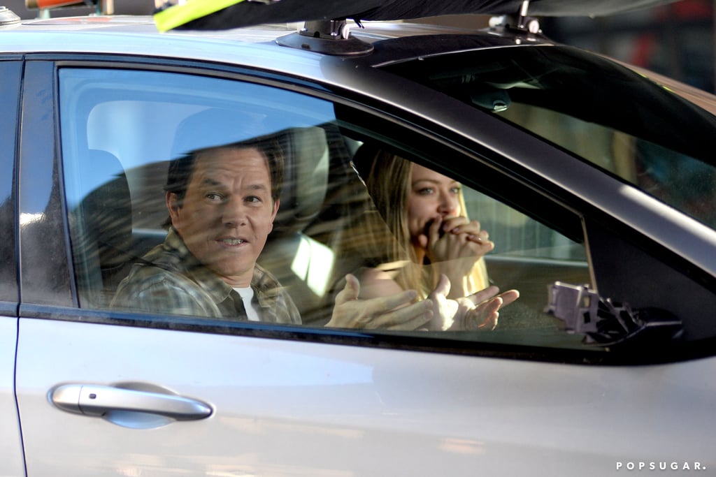 Mark Wahlberg and Amanda Seyfried filmed Ted 2 in NYC on Sunday.