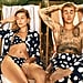 Hailey Baldwin in a Polka-Dot Bikini With Justin Bieber