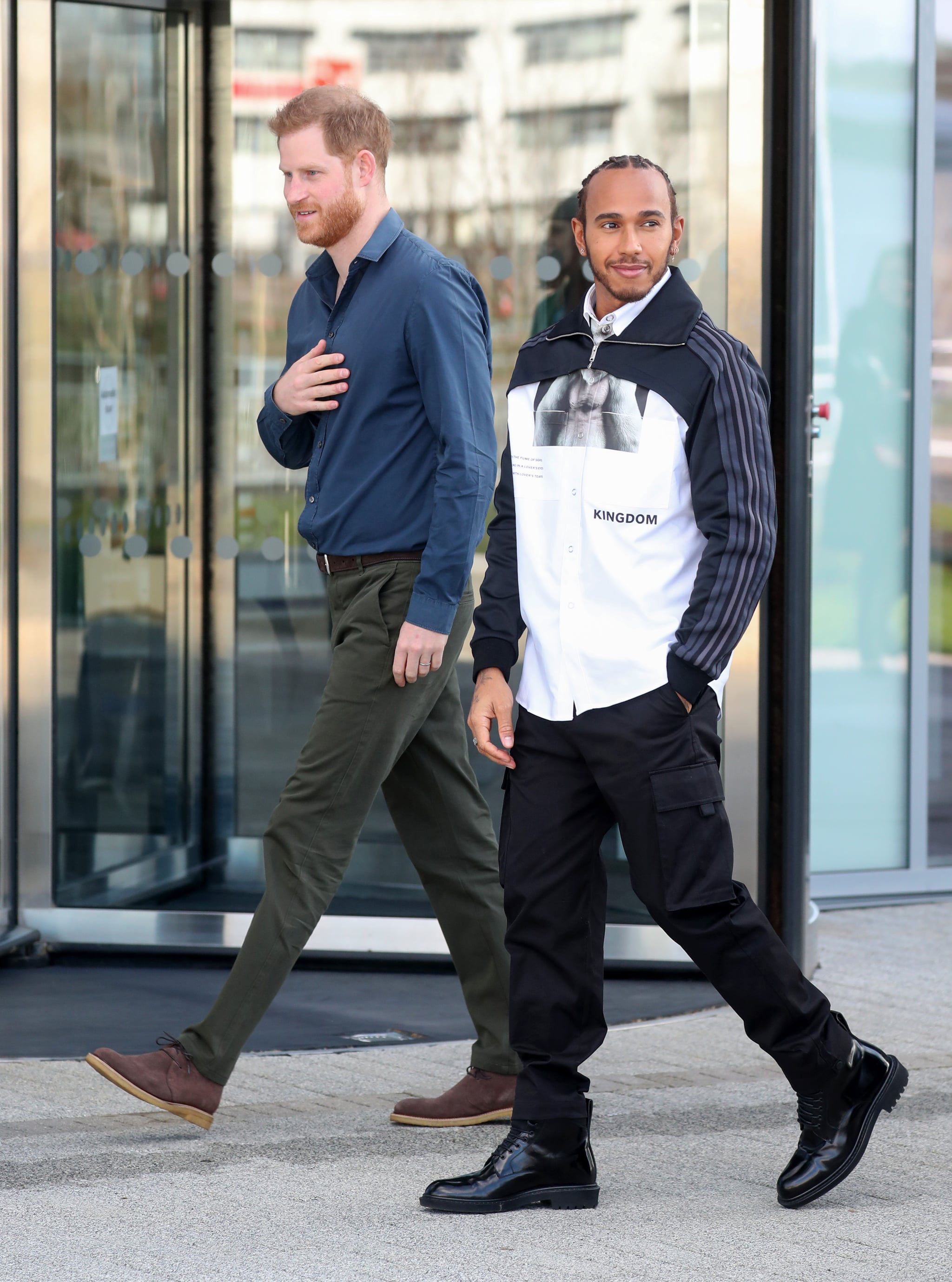 Celebrity Entertainment Pals Prince Harry And Lewis Hamilton Tour And Officially Open The Silverstone Experience Popsugar Celebrity Photo 6