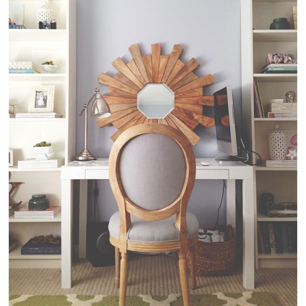 The find this gray chair that perfectly ties together the room