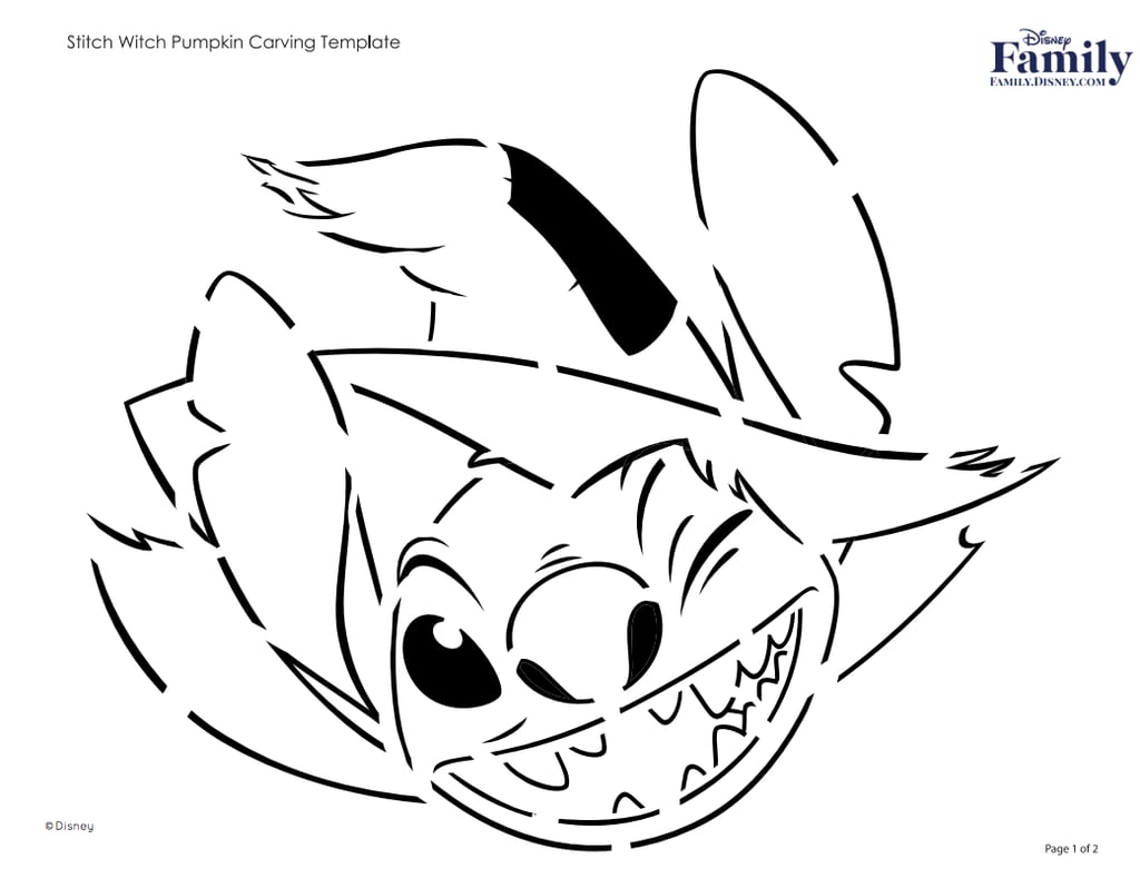 disney pumpkin templates stitch