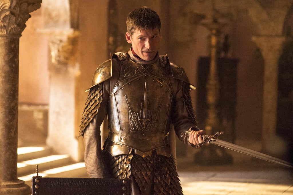A sword fits nicely in Jaime's left hand.
