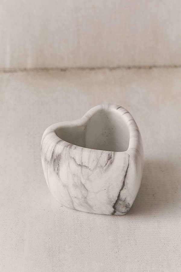 Urban Outfitters Mini Marbled Heart Planter
