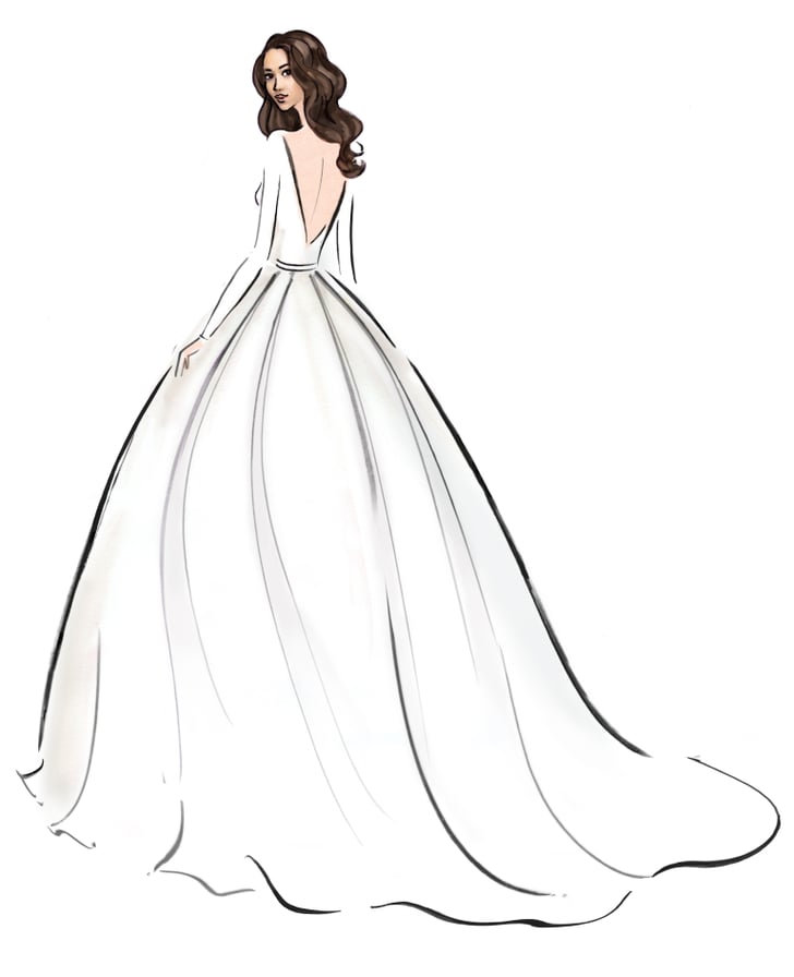 Meghan Markle's Wedding Dress Sketches | POPSUGAR Fashion Middle East ...