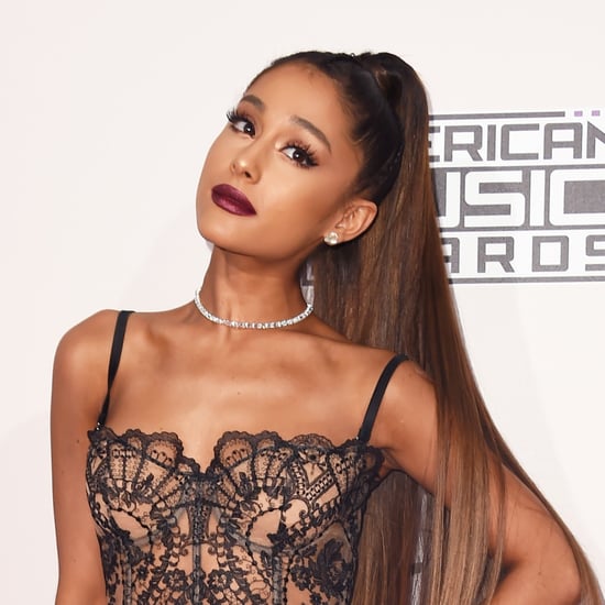 Ariana Grande Purple Wig August 2017