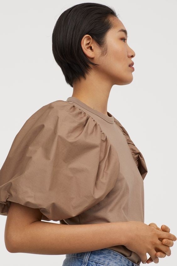 Puff sleeve top h&m
