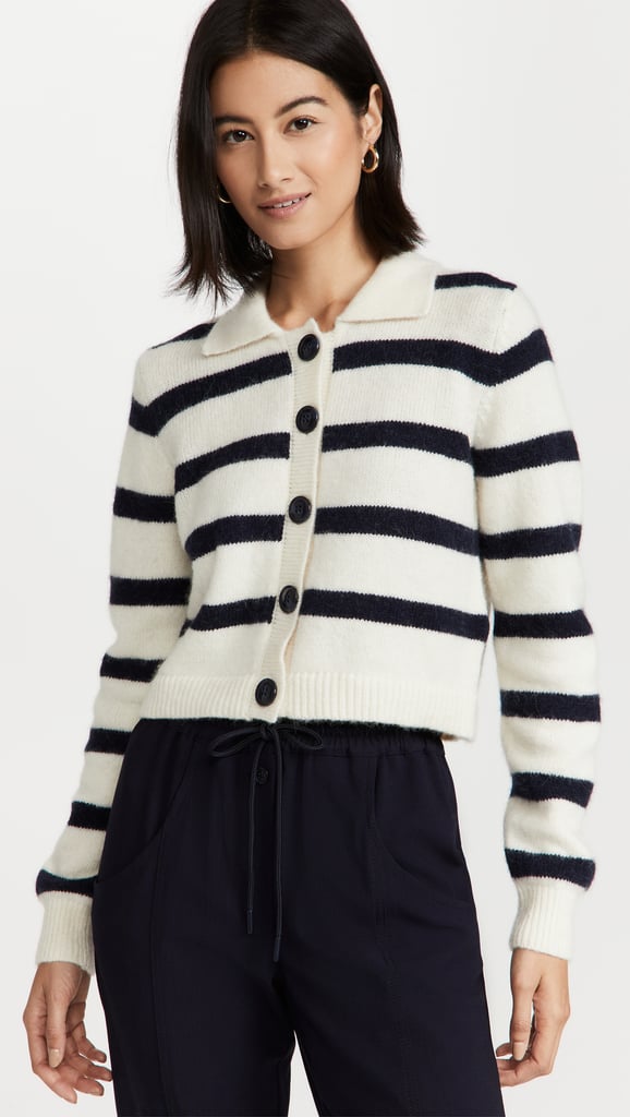 women's striped cardigan