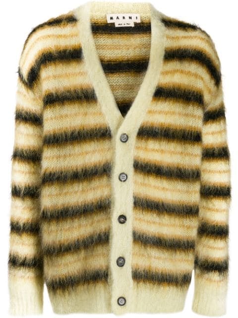 Marni Striped Textured Cardigan