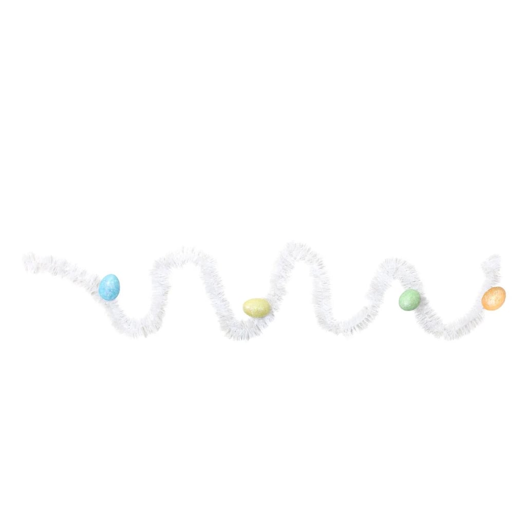 Spring Tinsel Garland With Easter Eggs
