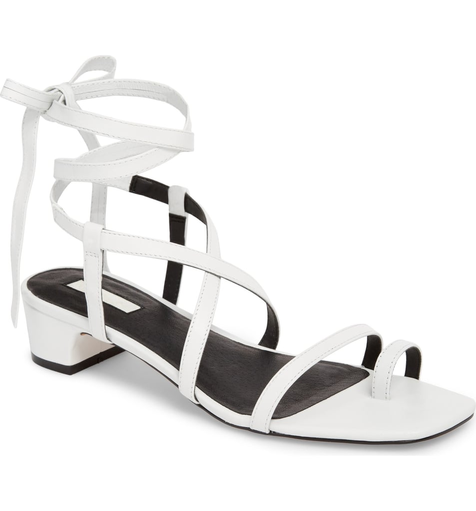casual white sandals