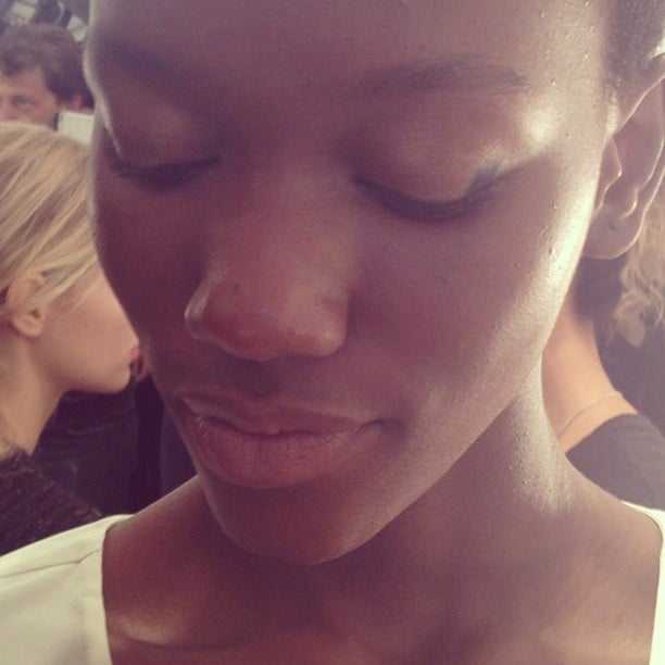 The cubed eyeliner at Derek Lam was inspired by the checkered patterns in the collection.
The cubed eyeliner at Derek Lam was inspired by the checkered patterns in the collection.