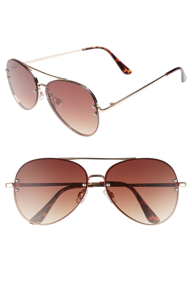 BP Oversize Mirrored Aviator Sunglasses