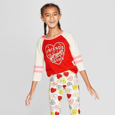 Girls' Friends Forever 3/4 Sleeve T-Shirt