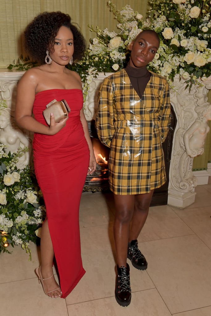 Weruche Opia and Michaela Coel at the British Vogue and Tiffany & Co. Fashion and Film Party