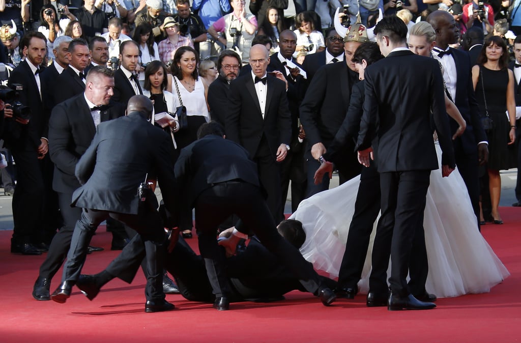 Man Crawls Under America Ferrera's Dress at Cannes