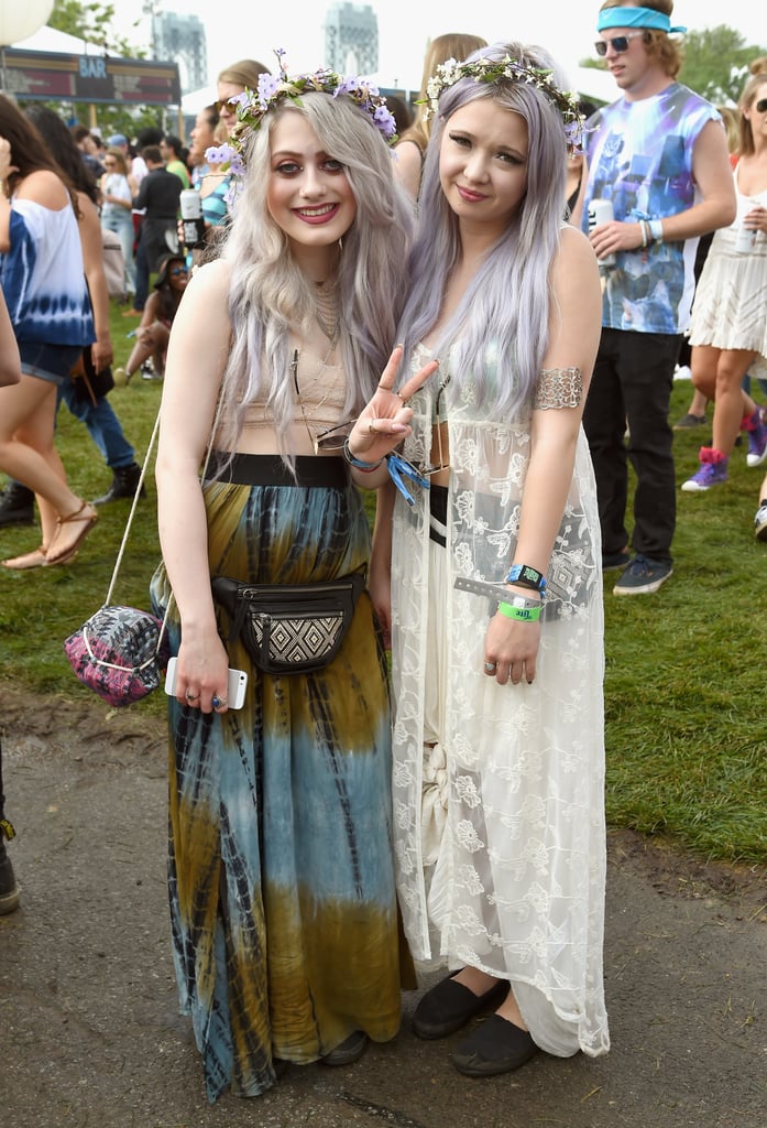 These boho babes opted for floaty layered separates and feminine floral crowns.