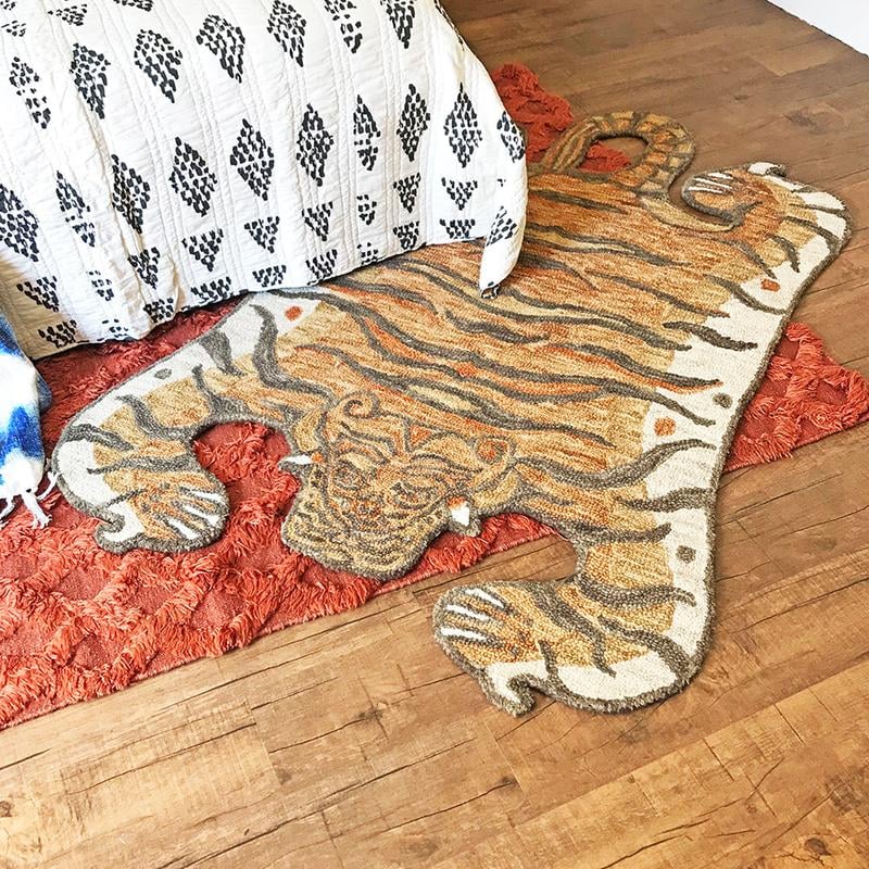 Jungalow Feroz Gold Tiger Rug by Justina Blakeney X Loloi