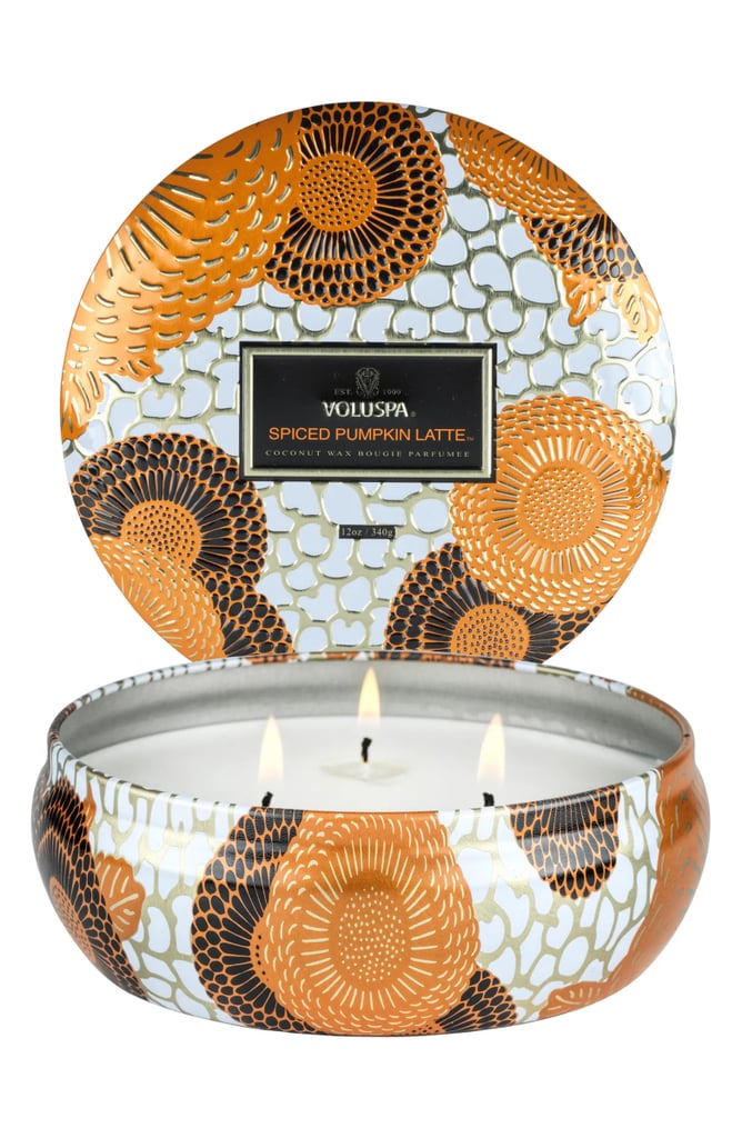 Voluspa Spiced Pumpkin Latte 3-Wick Tin Candle 3-Wick Candle