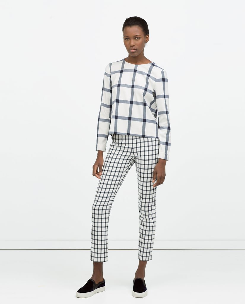 Checked Cigarette Trousers ($50)