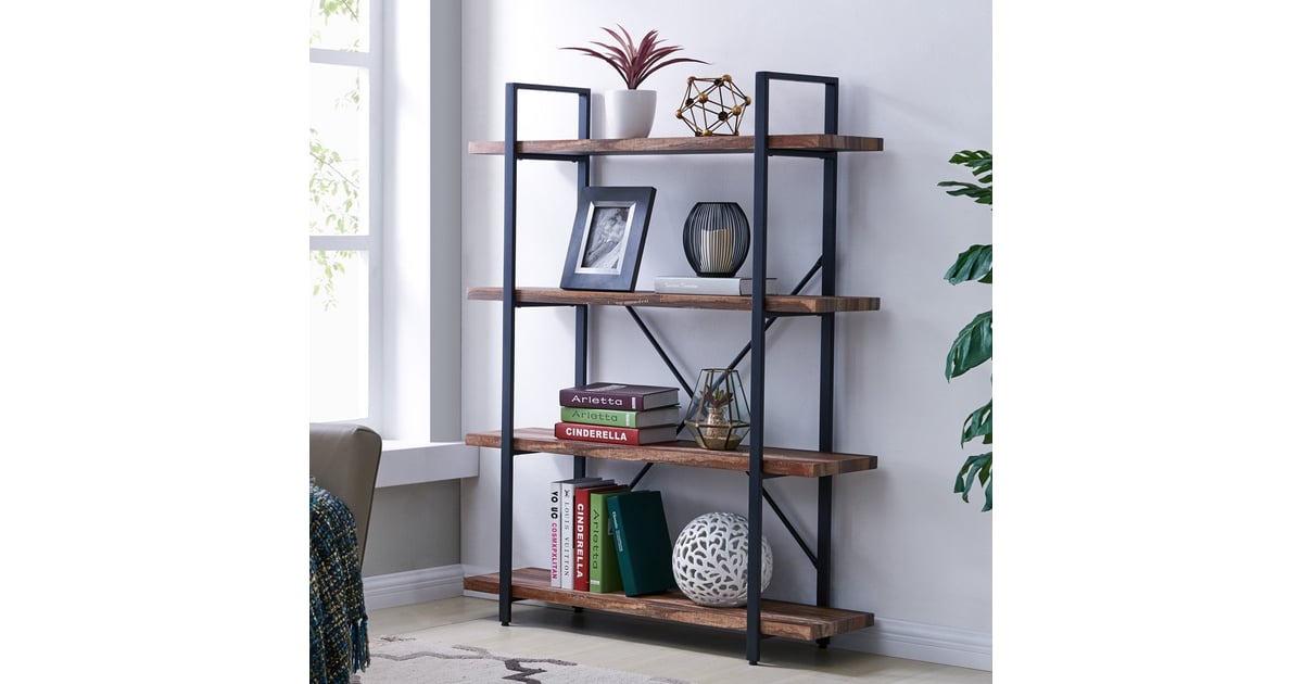 Homissue 4Tier Industrial Style Bookshelf Best Bedroom Furniture