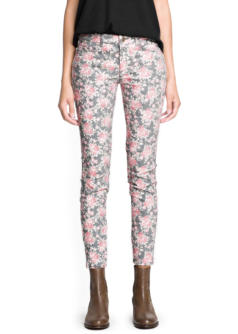 Mango Floral Print Jeans