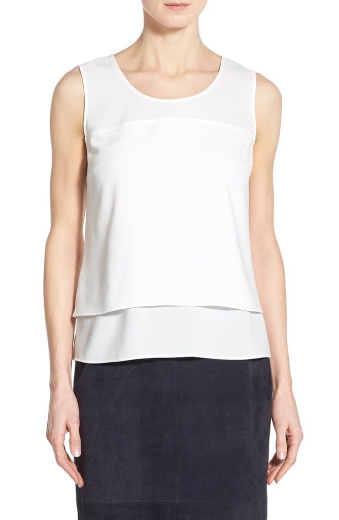 Boss Isallia High/Low Hem Double Layer Tank ($245) | Summer Clothes You ...