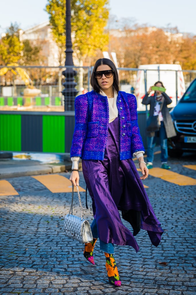 Colour-Coordinate With a Tweed, Boxy Blazer on Top and Your Jeans on the Bottom