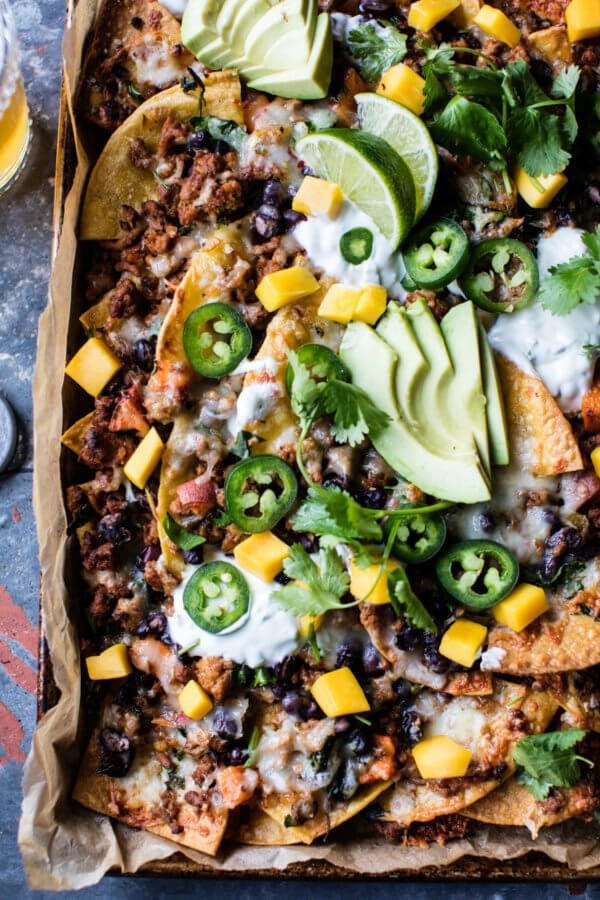 Black Bean Turkey Nachos With Jalapeño Yogurt