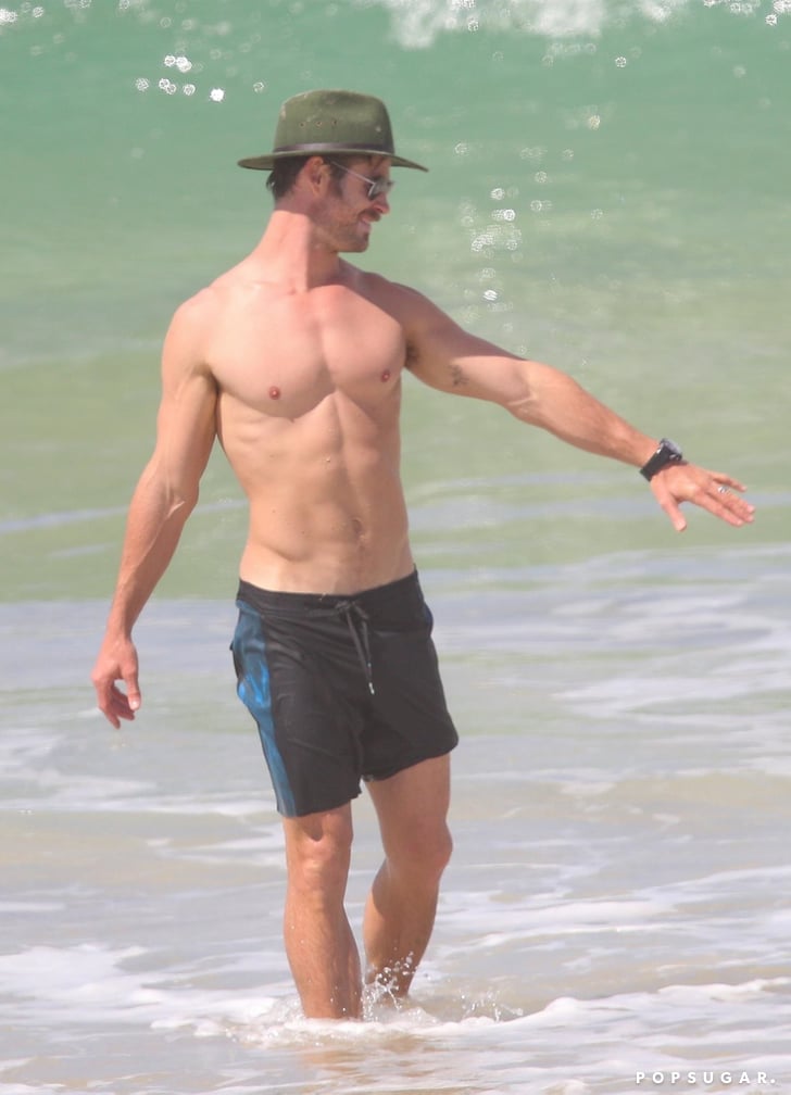 Chris Hemsworth Shirtless Pictures In Australia April 2018