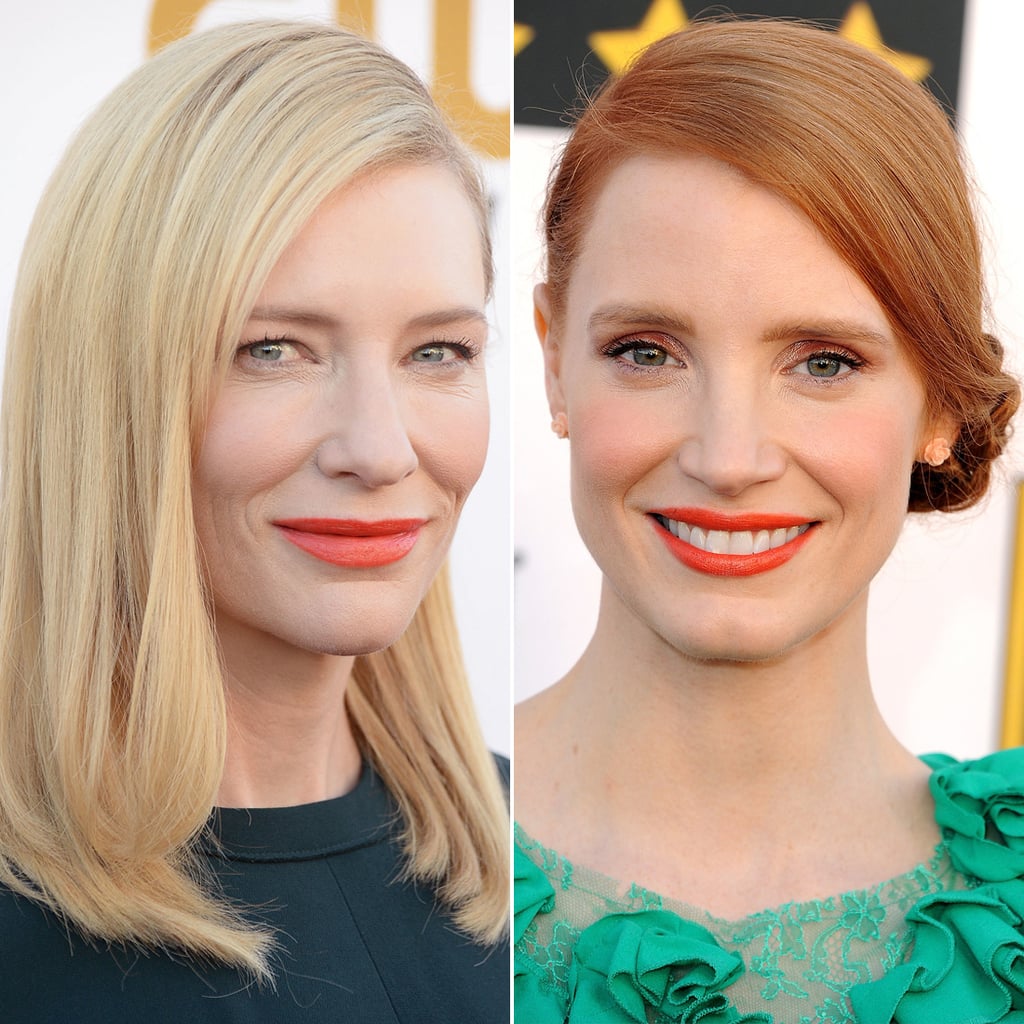 Orange Lipstick Makeup Trend at Critics' Choice Awards 2014