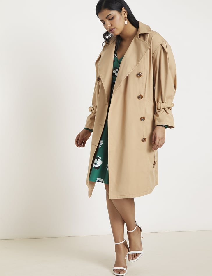 Eloquii Puff Sleeve Trench Coat | The Best Jacket Trends For Women For