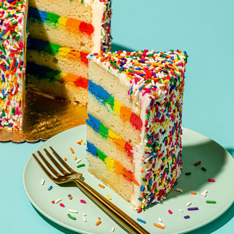 Best Cake on Goldbelly: Over the Rainbow Cakes Golden Butter 4-Layer Rainbow Cake