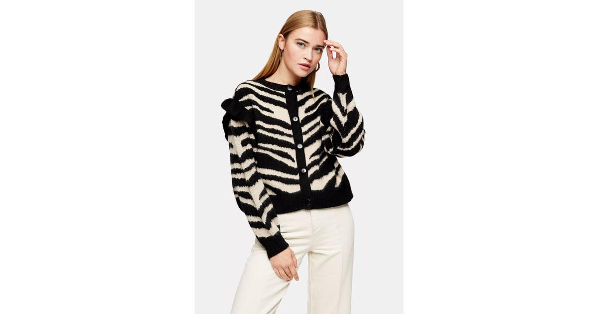 topshop zebra cardigan