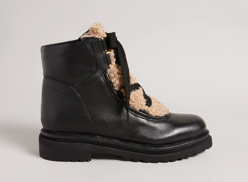 Shearling Black Boots: Ted Baker