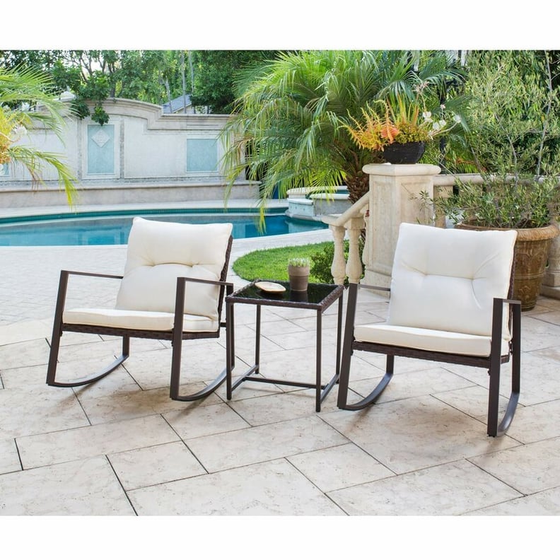 Kinzie Outdoor 3 Piece Bistro Set With Cushions