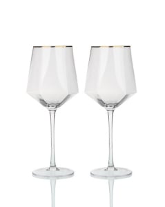 George Home Faceted Wine Glasses