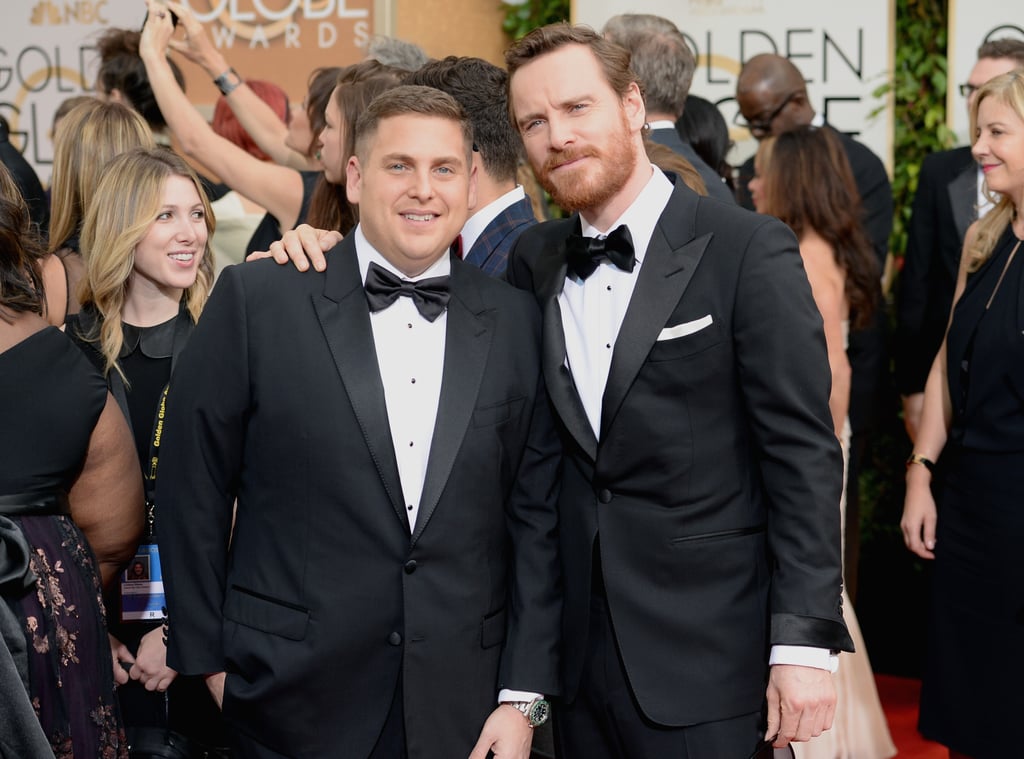 Jonah Hill and Michael Fassbender made for a fun red carpet pair.