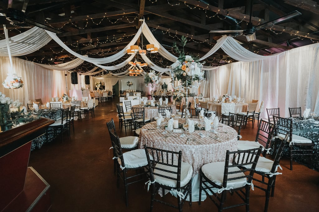 Elegant Wedding Reception With Blush and Gray Colors