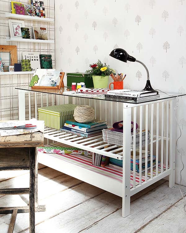 Upcycle Your Crib Into a Grown-Up Desk